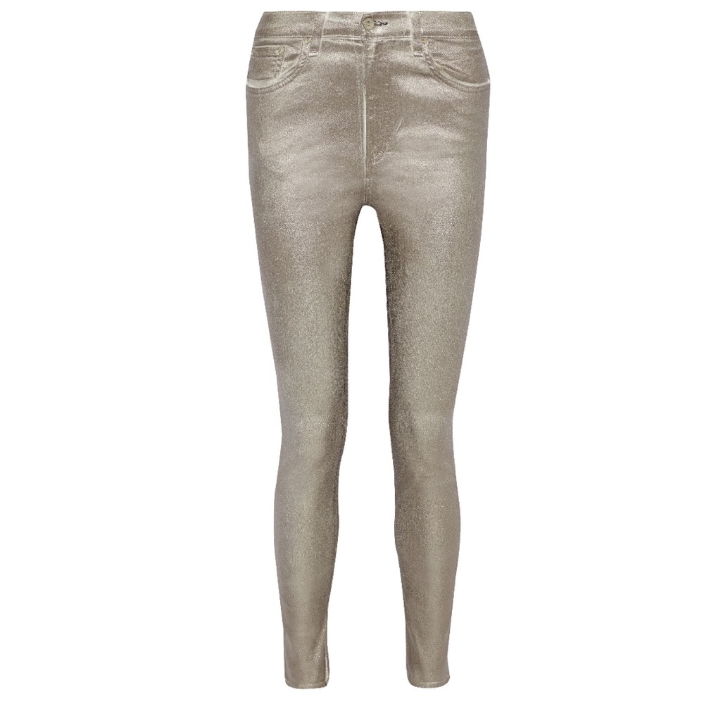 Rag & Bone Metallic High-rise Skinny Jeans